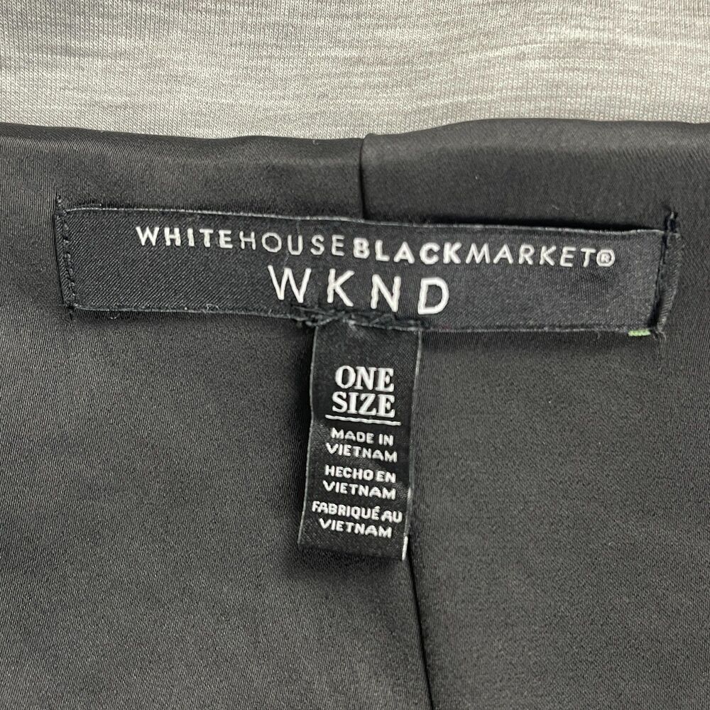 White House Black Market WKND Open Front Cardigan One Size Gray Short Sleeve - Picture 11 of 12